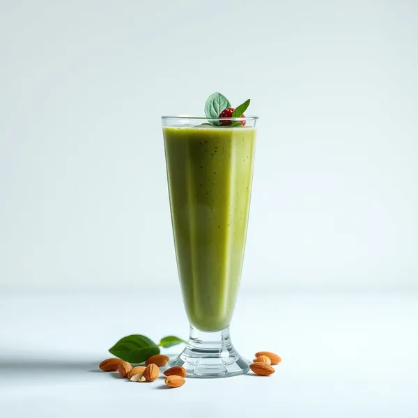 Green Detox Spinach Almond Coconut Milk Smoothie