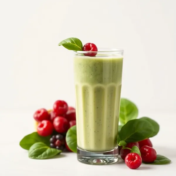 Smoothie Verde Desintoxicante de Espinacas y Kefir