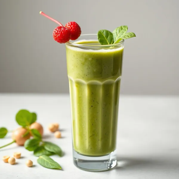 Grüner Detox Spinat Macadamia Milch Smoothie