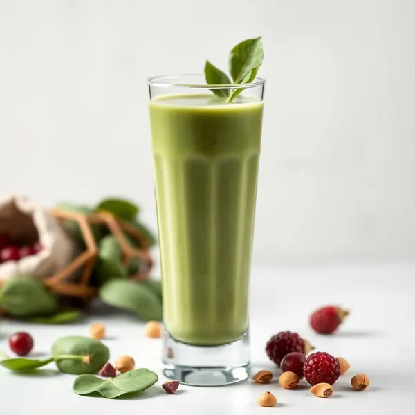 Smoothie Vert Détoxifiant Épinard et Pistache