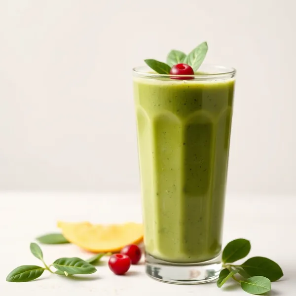 Smoothie Verde Desintoxicante de Espinafre e Leite de Arroz