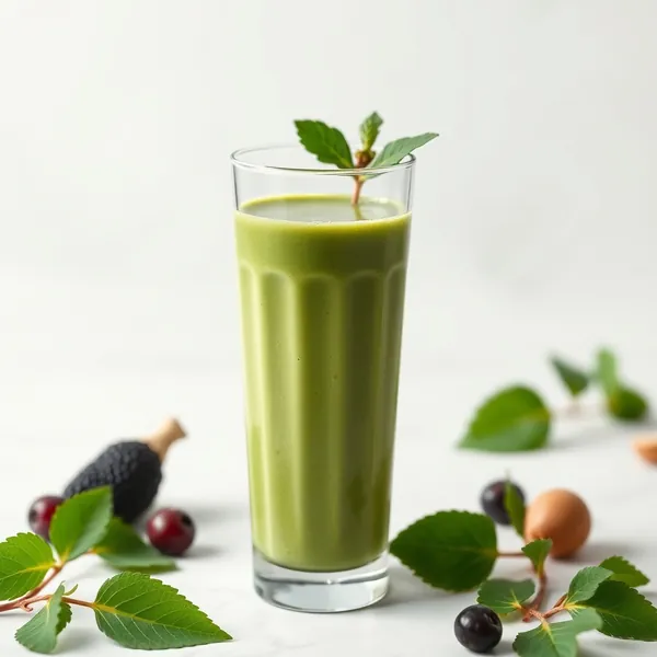 Smoothie Vert Detox Spiruline Lait Noisette