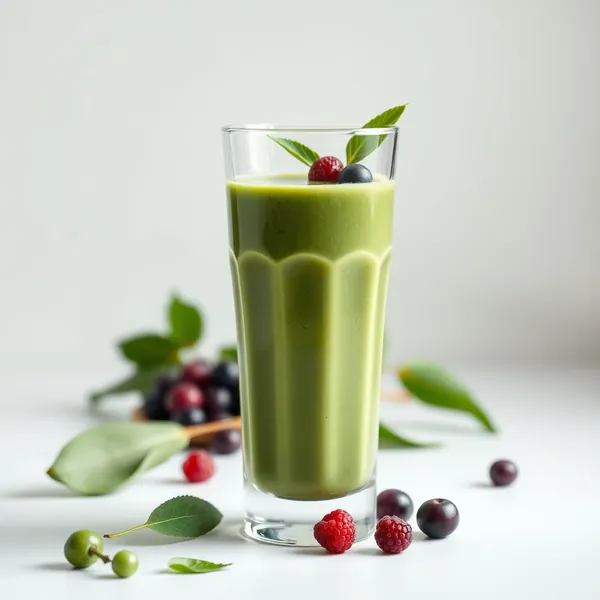 Smoothie Vert Detox Spiruline Lait de Pois
