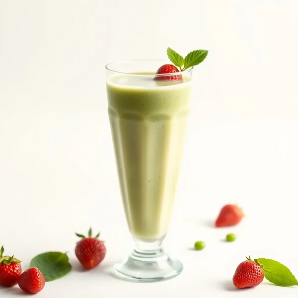 Smoothie Verde Detox di Fragola e Piselli