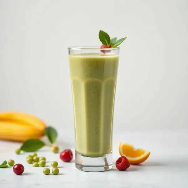Smoothie Verde Detox alla Curcuma e Latte di Piselli