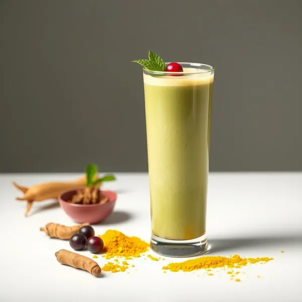 Smoothie Verde Detox con Curcuma e Latte di Spelta