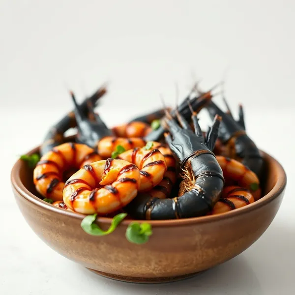 Gegrillte Schwarze Tiger Garnelen