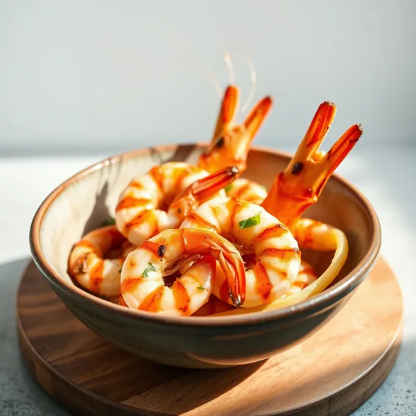 Gegrillte Jumbo Garnelen