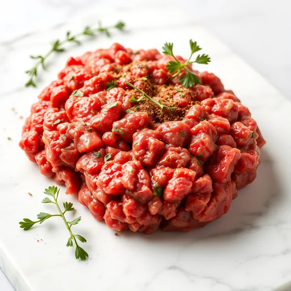 Hackfleisch von der Flanke