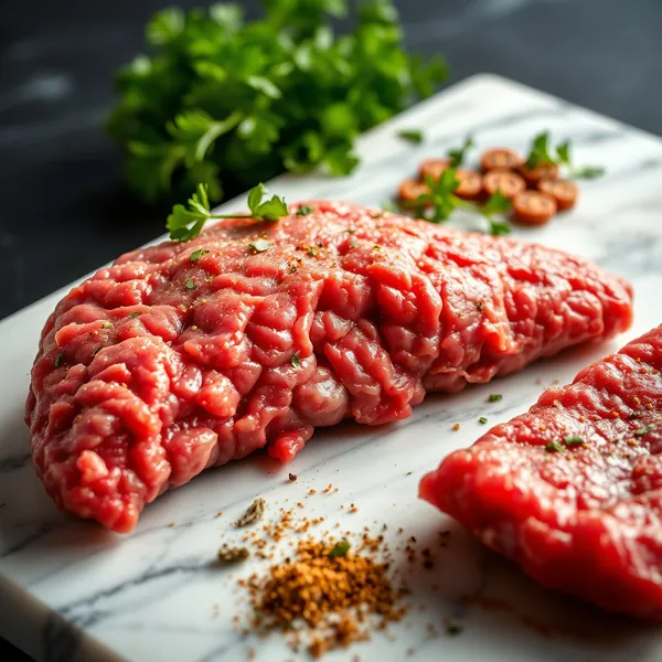 Hackfleisch aus Rinder-Schwanz