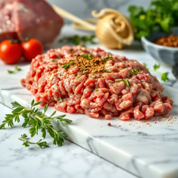Gehacktes Gansfleisch