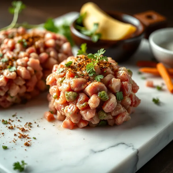 Lamm Sweetbreads Hackfleisch