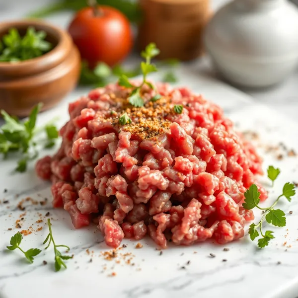 Hirschbrust Hackfleisch