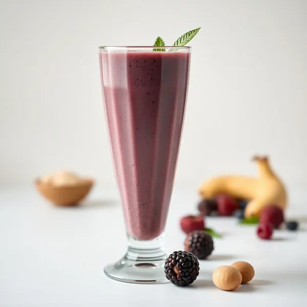 Smoothie de Saúde Intestinal com Açaí e Leite de Avelã