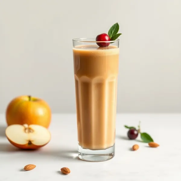 Smoothie de Beurre d'Amande et de Jus de Pomme pour la Santé Intestinale