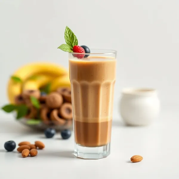 Smoothie di Caffè Freddo e Burro di Mandorle per la Salute Intestinale
