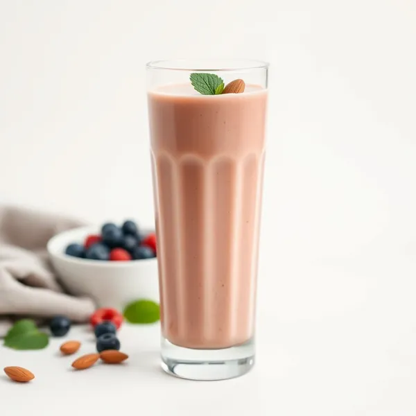 Batido de Mantequilla de Almendra y Yogur Griego para la Salud Intestinal