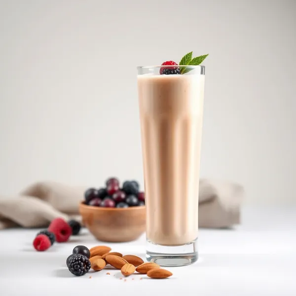 Smoothie de Manteiga de Amêndoa e Leite de Macadâmia para Saúde Intestinal