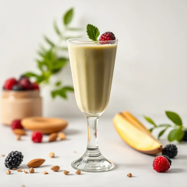 Smoothie de Beurre d'Amande et Thé Matcha pour la Santé Intestinale