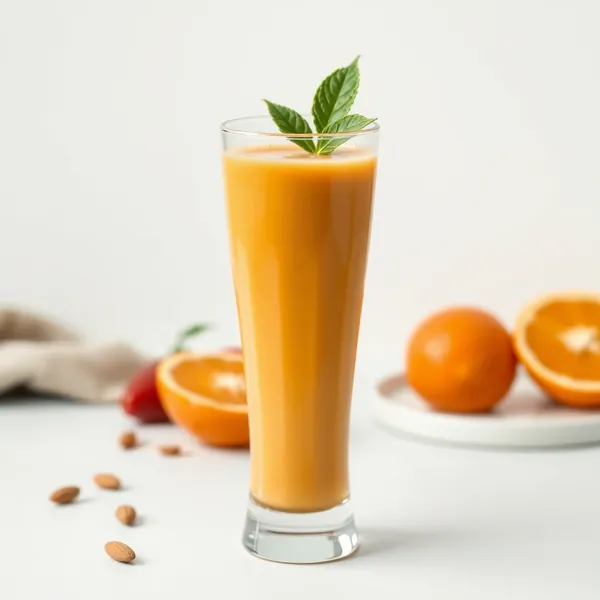 Batido de Mantequilla de Almendra y Jugo de Naranja para la Salud Intestinal