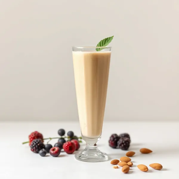 Smoothie di Burro di Mandorle e Latte di Piselli per la Salute Intestinale