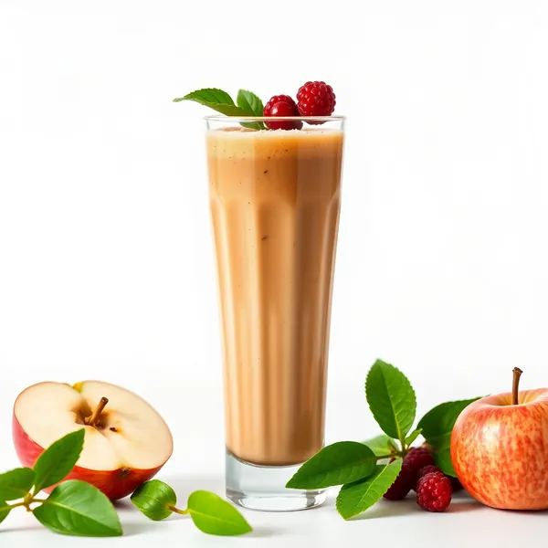 Smoothie aus Apfel und Eis-Kaffee für Darmgesundheit
