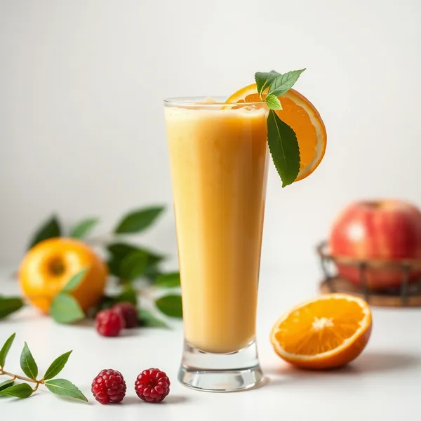 Smoothie de Suco de Maçã e Laranja para Saúde Intestinal