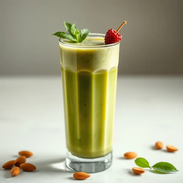 Smoothie de Abacate e Leite de Amêndoa para Saúde Intestinal