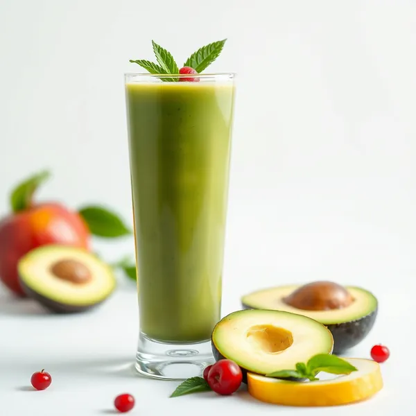 Smoothie de Abacate e Suco de Maçã para Saúde Intestinal
