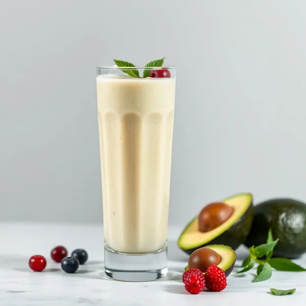 Smoothie de Abacate e Leite de Cânhamo para Saúde Intestinal