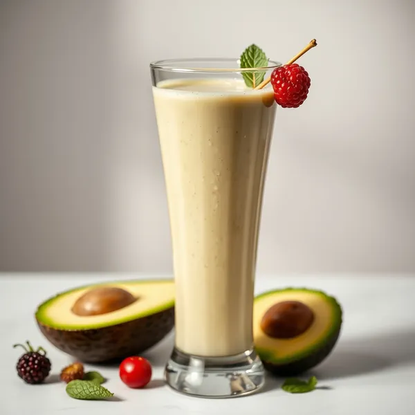 Smoothie de Abacate e Leite de Arroz para Saúde Intestinal