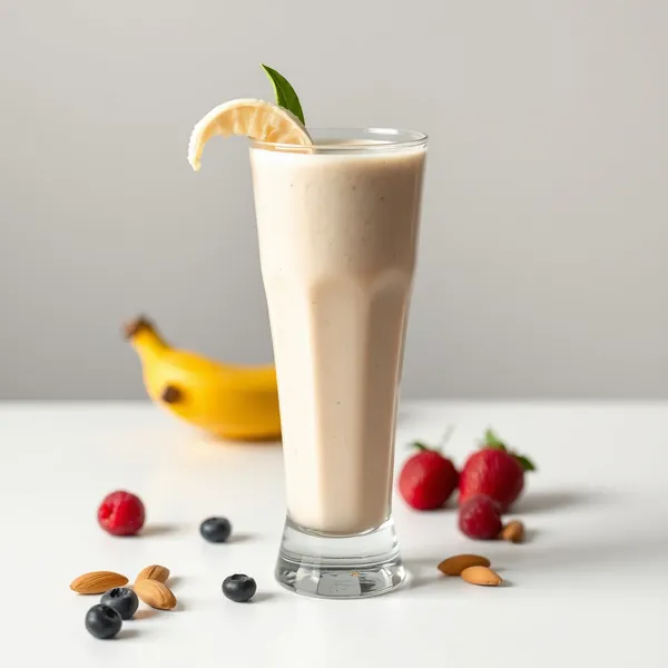 Smoothie de Banana, Amêndoa e Leite de Coco para a Saúde Intestinal