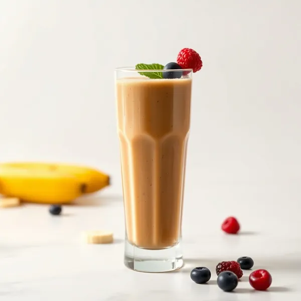 Smoothie Banane Froid Café Santé Intestinale