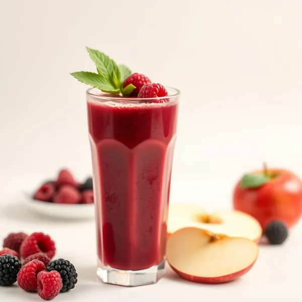 Smoothie de Suco de Amora e Maçã para Saúde Intestinal