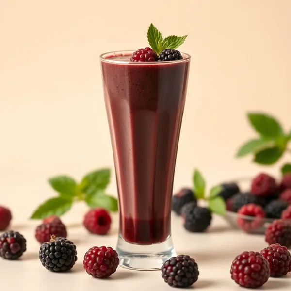 Gut Health Blackberry Cold Brew Coffee Smoothie