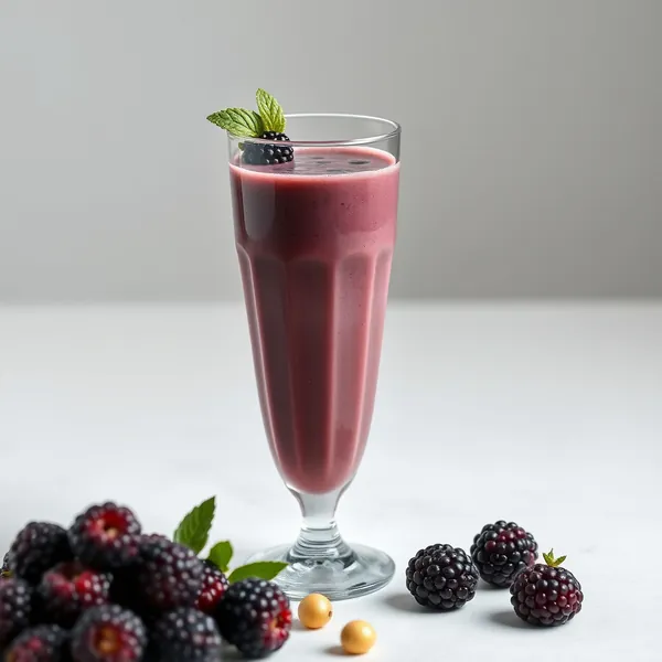Smoothie de Amora e Leite de Macadâmia para Saúde Intestinal