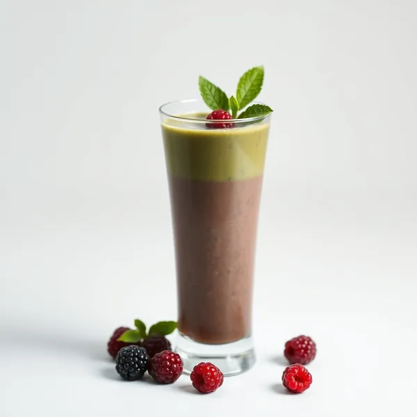 Smoothie de Chá Matcha com Amoras para Saúde Intestinal