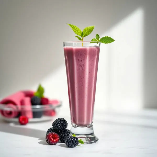 Smoothie de Amora e Leite de Soja para Saúde Intestinal