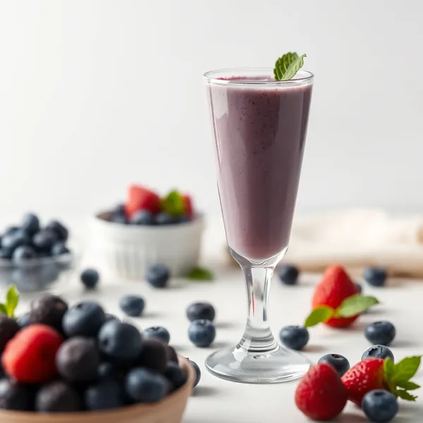 Smoothie de Santé Intestinale aux Myrtilles et Yogourt Grec