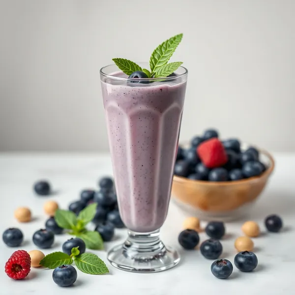 Gut Health Blueberry Macadamia Milk Smoothie