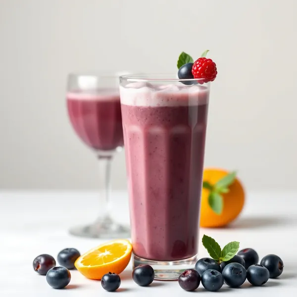 Smoothie Saúde Intestinal de Mirtilo e Laranja