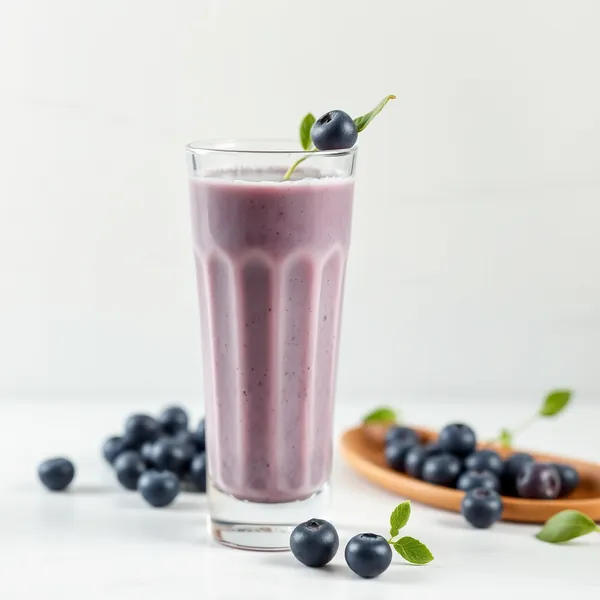 Smoothie per la Salute Intestinale con Mirtillo e Latte di Piselli