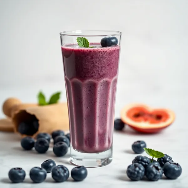 Batido de Proteína de Mirtilo para Saúde Intestinal