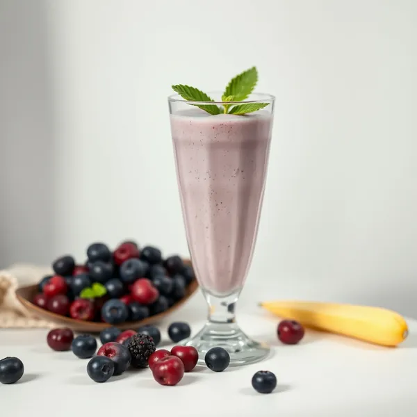 Smoothie de Riz aux Myrtilles pour la Santé Intestinale