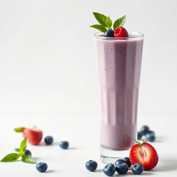 Smoothie de Santé Intestinale aux Myrtilles et Lait d'Épeautre