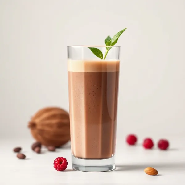 Batido de Cacao en Polvo, Almendra y Leche de Coco para la Salud Intestinal