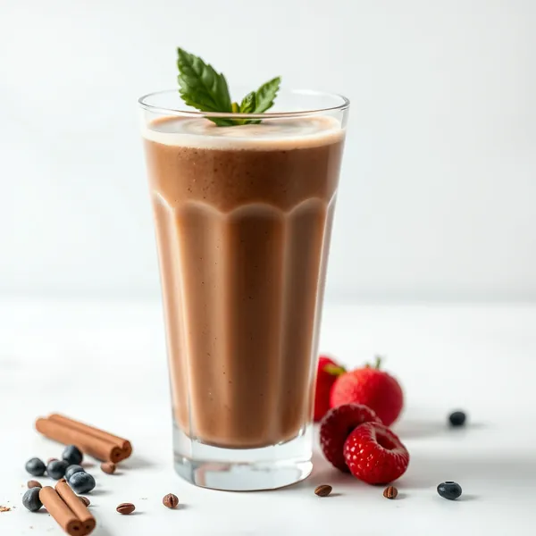 Smoothie de Cacau em Pó e Iogurte Grego para a Saúde Intestinal