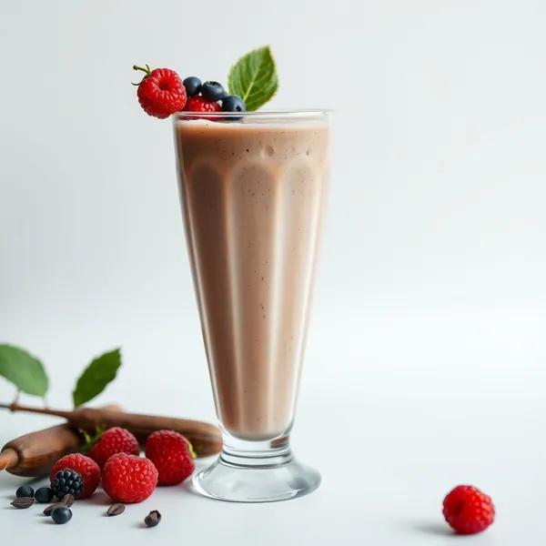 Smoothie de Cacau em Pó e Leite de Kefir para Saúde Intestinal