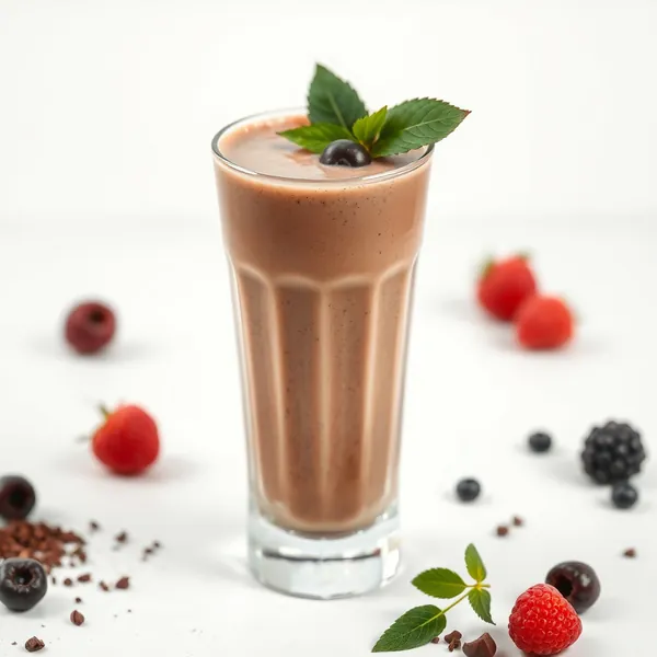 Smoothie de Cacau em Pó e Leite de Espelta para Saúde Intestinal