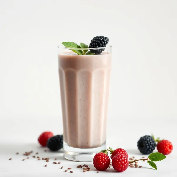 Smoothie de Leite de Espelta e Sementes de Chia para Saúde Intestinal